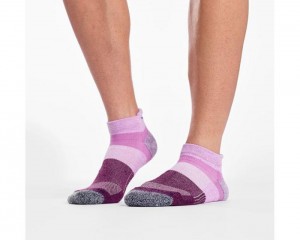 Accessories Saucony Inferno No Show Tab 3-Pack Socks Pink Assorted | S-145942