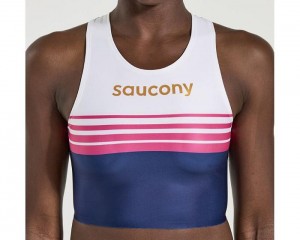 Women's Saucony Elite Crop Tops Sodalite | S-146035