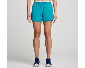 Women's Saucony Outpace 5" Short Bottoms Ink | S-145992