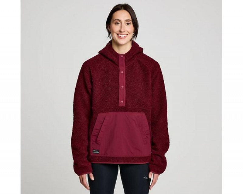Women's Saucony Recovery Sherpa Pullover Tops Sundown | S-146056